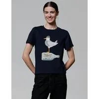 watapparel watapparel T-Shirt Frauen Möwe mit Hut, French navy, – Produktbild 1 von 1