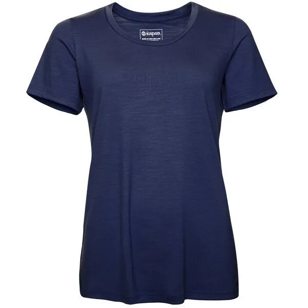 Kaipara - Merino Sportswear Kaipara - Merino Sportswear URBAN Merino Shirt Damen Kurzarm Regular 200 weiter Halsausschnitt, Navy, – Produktbild 1 von 1