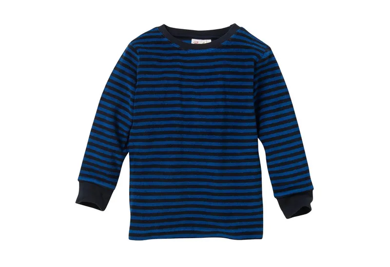 People Wear Organic People Wear Organic Pyjama aus Frottée, Bio-Baumwolle, Blau, – Produktbild 3 von 4