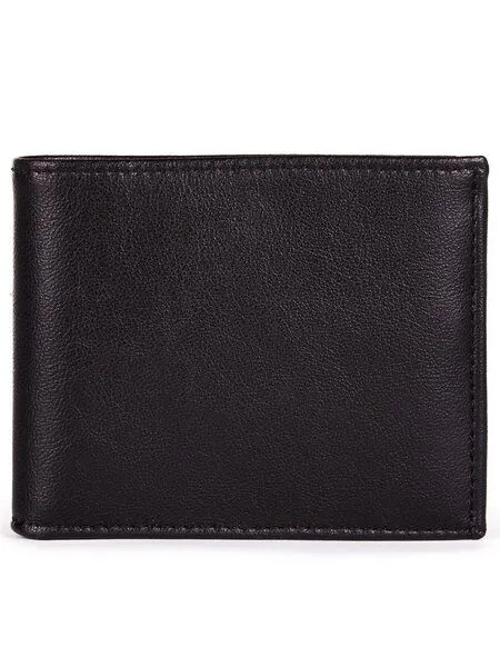 Will's Vegan Shop Will's Vegan Shop US-Münzgeldbörse Billfold mit drei Fächern Schwarz Herren, Schwarz, – Produktbild 3 von 3