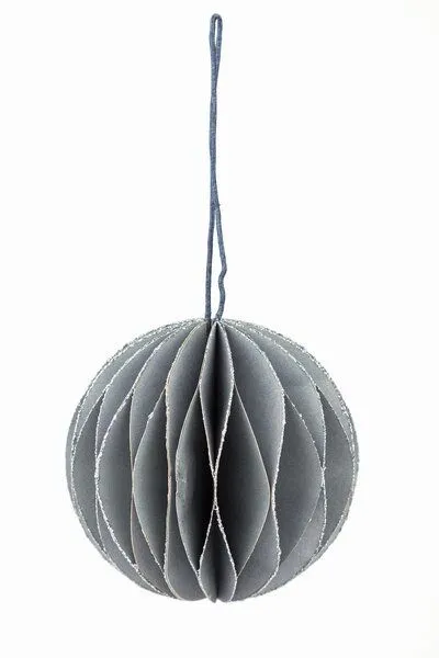 El Puente El Puente Papier-Deko-Anhänger | Fair Trade & Handmade, Grau,silber, – Produktbild 1 von 1