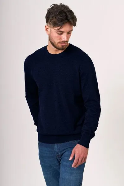 Kultgut Kultgut Fühl dich wohl- Weicher Strickpullover aus reiner Biobaumwolle, Dunkelblau, – Produktbild 2 von 4