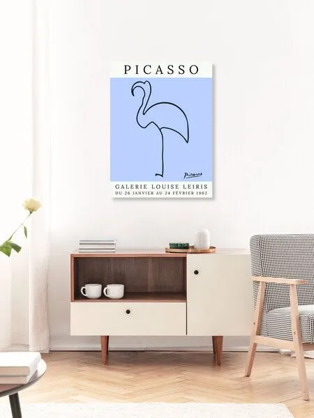 Photocircle Photocircle Poster / Leinwandbild - Picasso Flamingo – violett – Produktbild 3 von 4