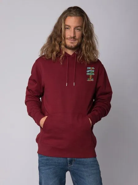 watapparel watapparel Hoodie Unisex Adventure is everywhere, Burgundy, – Produktbild 1 von 3