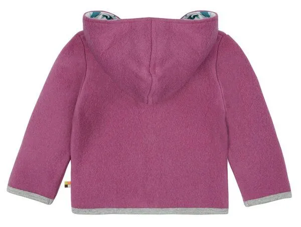 loud + proud loud + proud Babys & Kinder Jacke Wollfleece, GOTS-zertifiziert, Grape(lila), – Produktbild 2 von 2