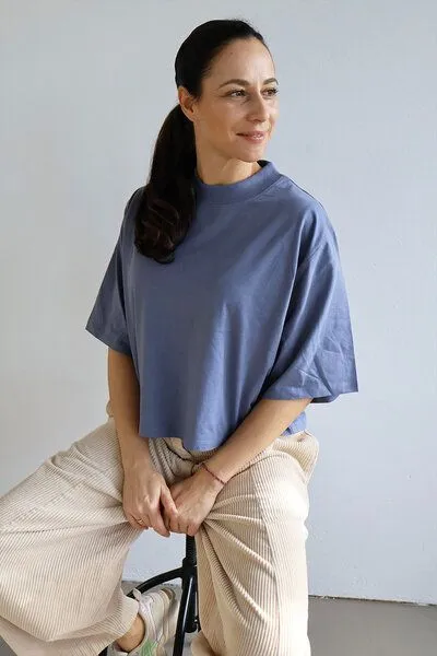 Kultgut Kultgut Pro Earth - Shirt aus 100% Bio-Baumwolle/ Boxistyle, Blaugrau, – Produktbild 2 von 4
