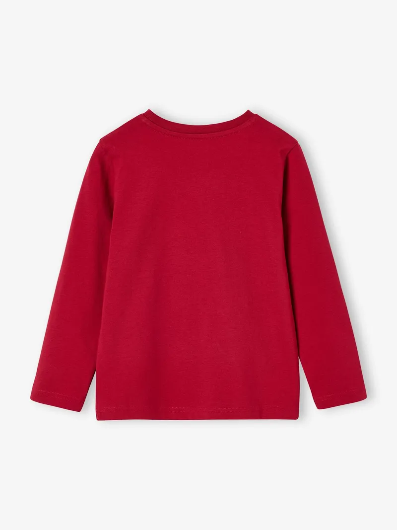 Vertbaudet Langarmshirt mit Print Jungen, Rot, – Produktbild 4 von 4