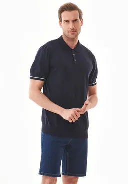 ORGANICATION ORGANICATION Strick-Poloshirt aus Bio-Baumwolle – Produktbild 1 von 1