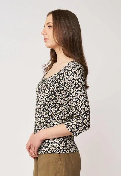 LANA Organic LANA Organic Shirt, Modell Leonie, Isamara schwarz, – Produktbild 4 von 4