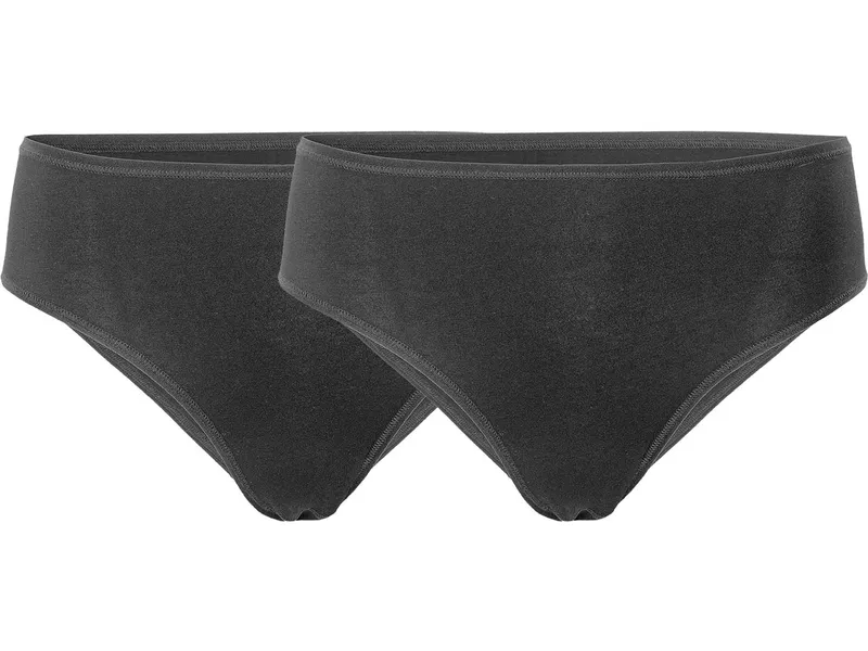 Living Crafts Living Crafts Damen Slip, 2er-Pack (95% Bio-Baumwolle; 5% Elasthan), Schwarz, – Produktbild 3 von 4