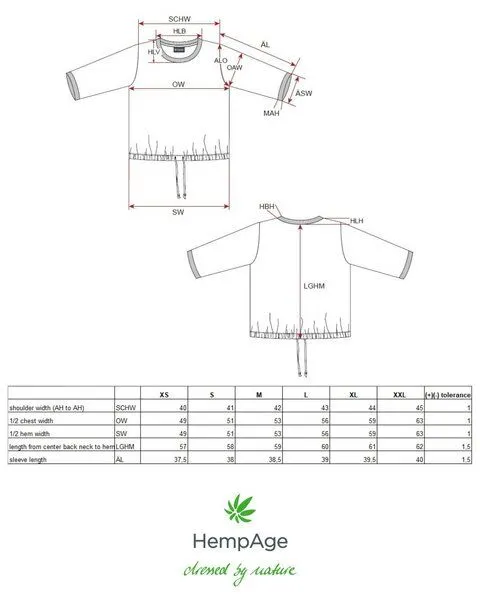 HempAge HempAge Weites Halbarm Damenshirt Hanf/Biobaumwolle, Lake (blau), – Produktbild 4 von 4
