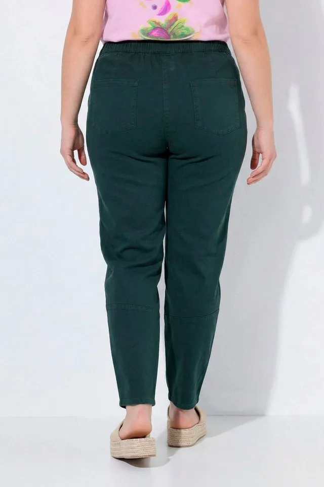 Ulla Popken Regular-fit-Jeans Barrel-Hose weites Bein Komfortbund Biobaumwolle, Grau, – Produktbild 4 von 4
