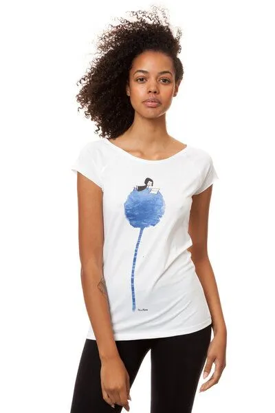 FellHerz FellHerz Blumenbuch Cap Sleeve white – Produktbild 2 von 4