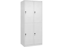 C+P C+P Doppelstock-Spind Classic PLUS, 4 Fächer, 1850x800x500mm, Verkehrsweiß/Verkehrsweiß – Produktbild 1 von 1