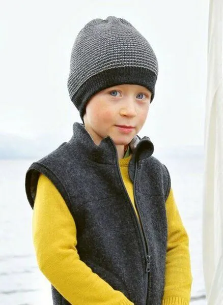 Disana Disana Beanie bio Merinowolle, Anthrazit-grau, – Produktbild 1 von 2