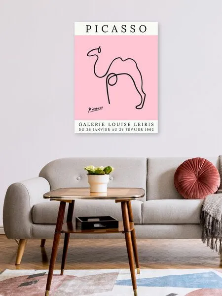 Photocircle Photocircle Poster / Leinwandbild - Picasso Kamel – rosa – Produktbild 2 von 4