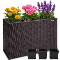 Casaria® Polyrattan Blumentopf Braun 83x30,5x60cm – Produktbild 1 von 1