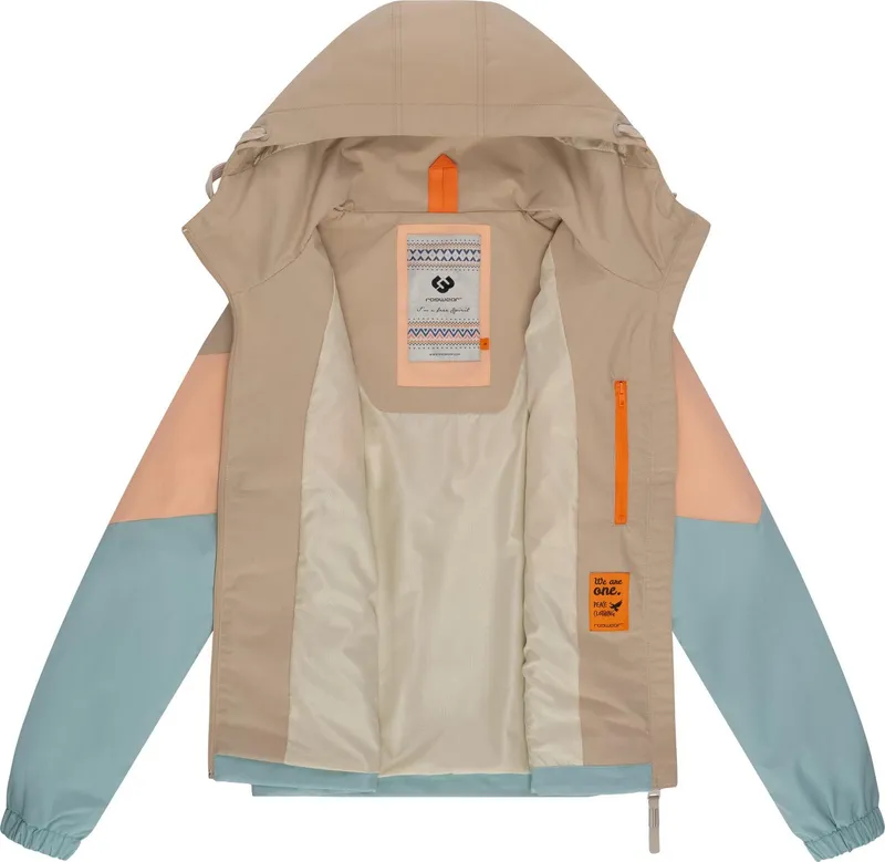 ragwear ragwear Funktionsjacke Rochele wasserdichte Damen Übergangsjacke mit großer Kapuze, Blau, – Produktbild 1 von 5
