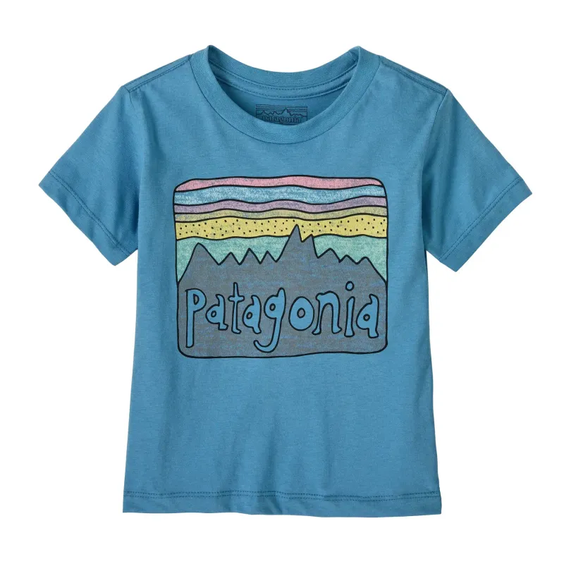 Patagonia T-Shirt Baby Patagonia Fitz Roy Skies, Bleu, – Produktbild 1 von 1