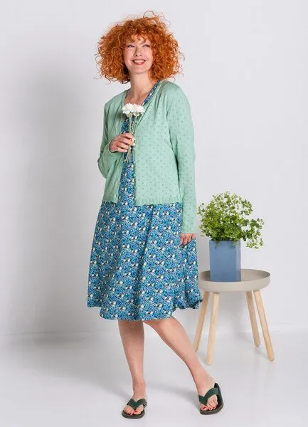 Heidekönigin Heidekönigin Ajour Strickjacke HOLA, Steinblau, – Produktbild 3 von 4