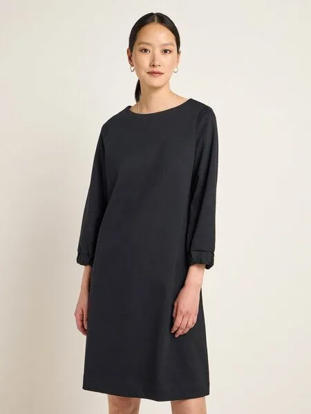 LANIUS LANIUS Kleid aus Bio-Biobaumwolle und reiner Schurwolle, Black, – Produktbild 2 von 4
