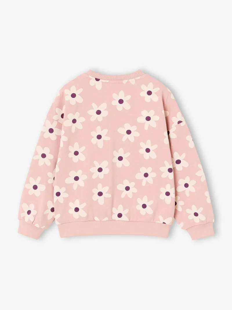 Vertbaudet Bedrucktes Sweatshirt Mädchen hell, Hellrosa, – Produktbild 2 von 3
