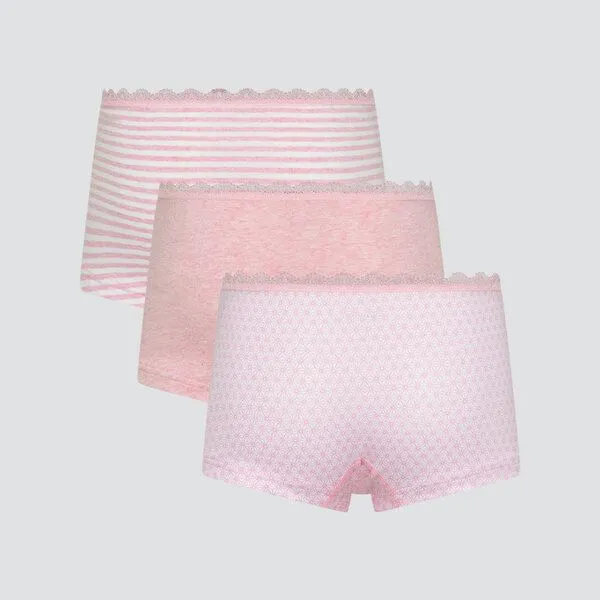 comazo|earth comazo|earth Fairtrade Mädchen Hipster 3er Pack | GOTS zertifiziert, Rosa-melange mix, – Produktbild 4 von 4
