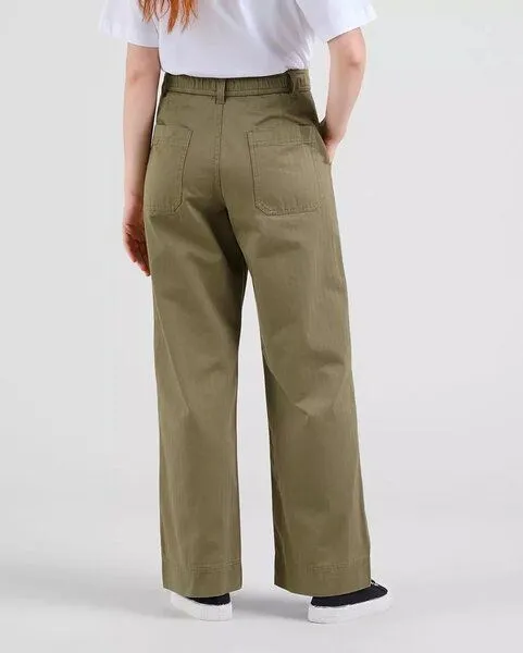 Dedicated DEDICATED Vara Herringbone - Hose aus Biobaumwolle, Leaf green (grün), – Produktbild 3 von 4