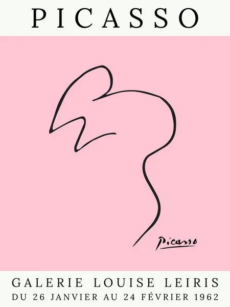 Photocircle Photocircle Poster / Leinwandbild - Picasso Maus – rosa – Produktbild 1 von 4