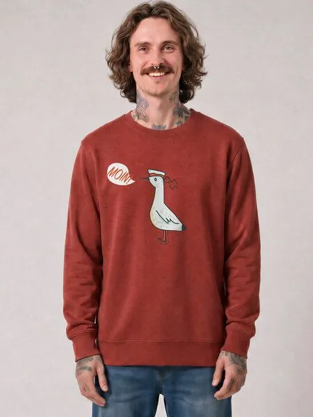 watapparel watapparel Sweatshirt Unisex Moin Seagull, Earthy red, – Produktbild 2 von 2