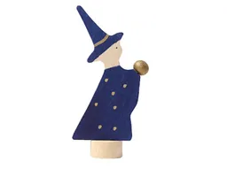 Grimms Grimms Zauberer Steckfigur aus Lindenholz, bunt lasiert Höhe 8 cm – Produktbild 1 von 1
