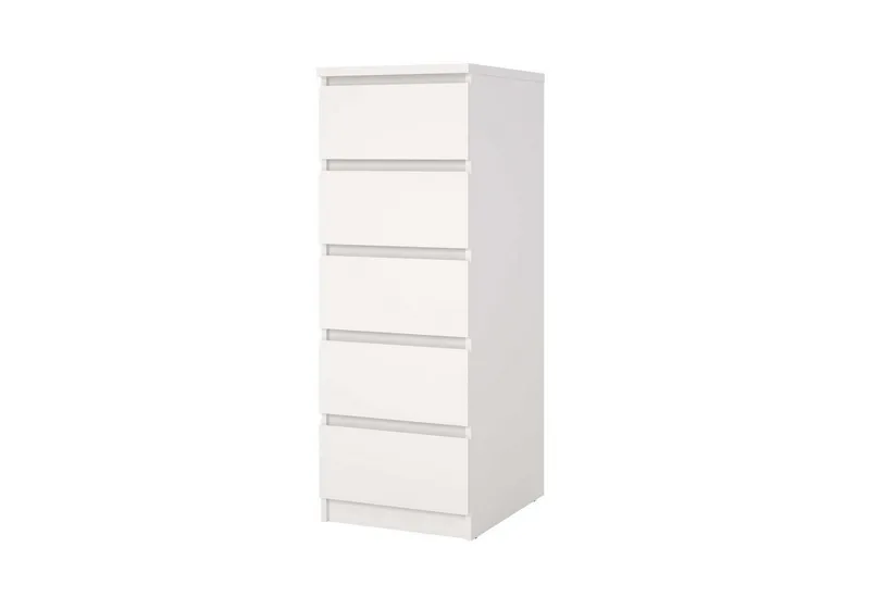 Home affaire Highboard Naia, Hochkommode, 5 Schubladen, Aufbewahrung, grifflose Front, Modern, skandinavisches Design, Schmal, in mehrere Farben, Weiß, – Produktbild 2 von 8