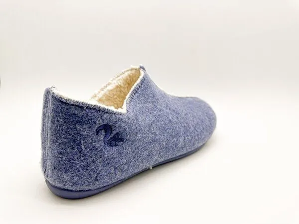 thies Veganer Hausschuh "thies ® Organic Slipper Boot ", aus Bio-Baumwolle, fair produziert, Blue (blau), – Produktbild 4 von 4