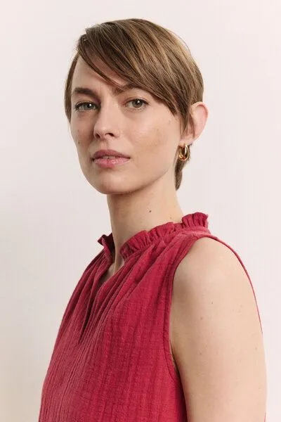 Tranquillo Tranquillo Bluse Lauraa aus Bio-Baumwolle - garnet red / 42 – Produktbild 3 von 5