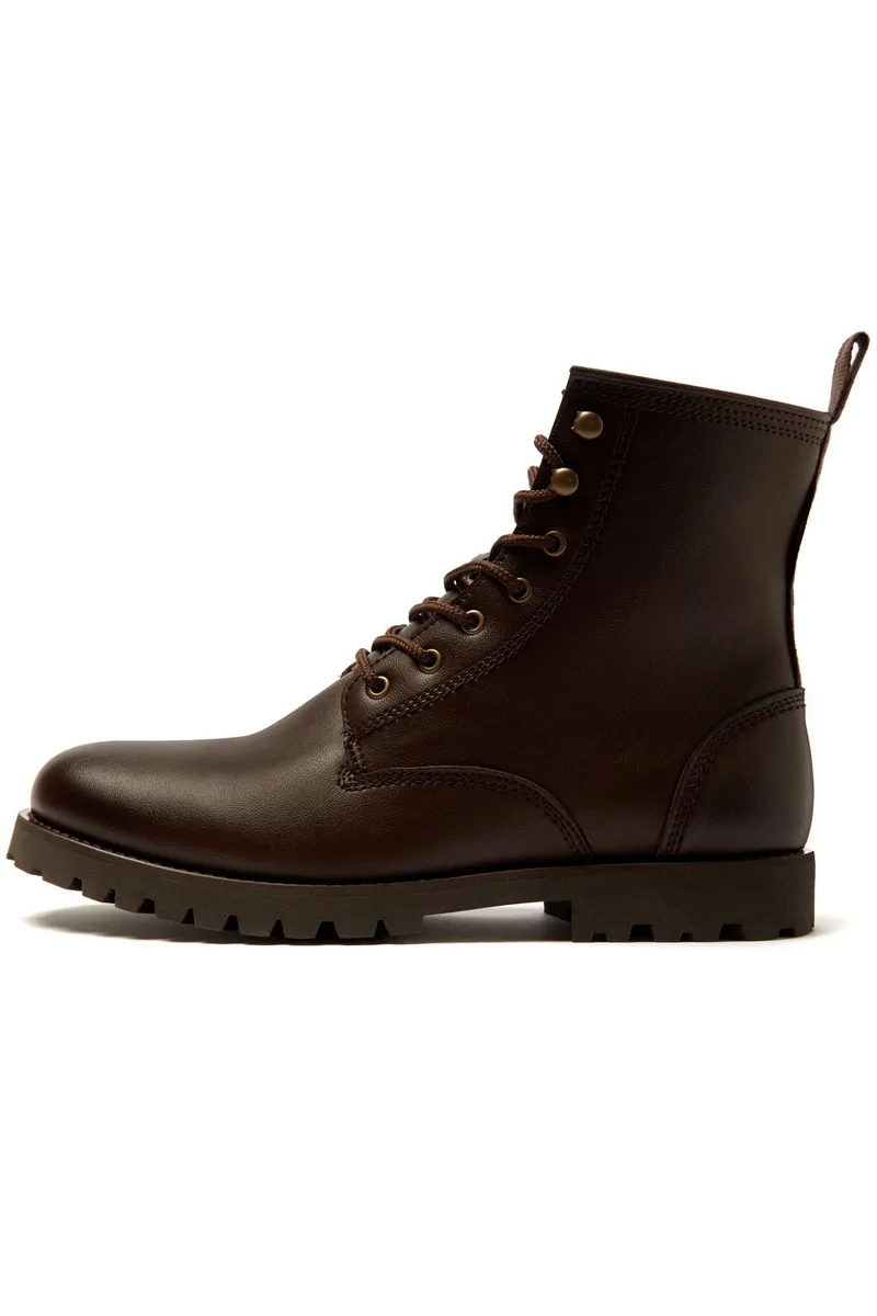 Will's Vegan Store Will's Vegan Store Herren vegan Rangers Stiefel Dunkelbraun – Produktbild 1 von 2