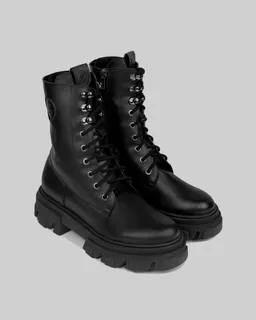 BOHEMA BOHEMA Damen vegan Combat Boots Schwarz – Produktbild 1 von 1