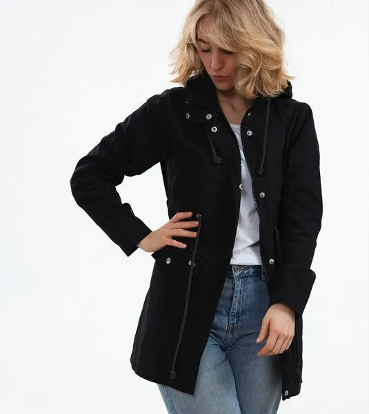 Gary Mash GARY MASH Parka Brooks aus Light Denim aus Bio-Baumwolle, Schwarz, – Produktbild 1 von 4