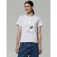 watapparel watapparel T-Shirt Frauen Kleiner Astronaut mit Luftballon, Cool heather grey, – Produktbild 1 von 1