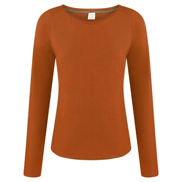 Frija Omina Frija Omina Bio Longsleeve "Ubu", Rost (orange), – Produktbild 1 von 2