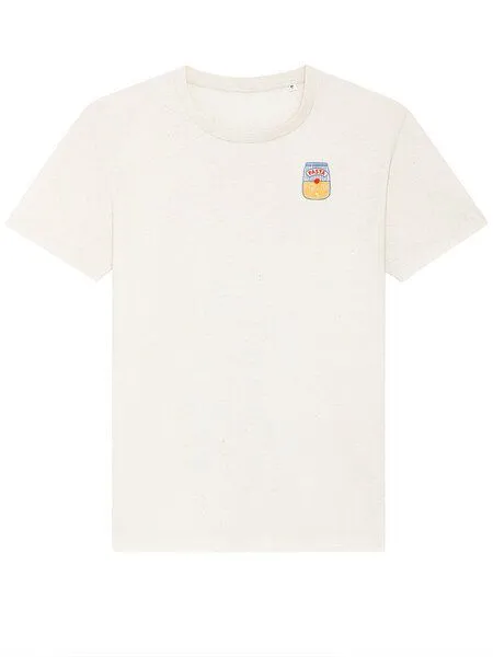 Kultgut Kultgut Artdesign - Shirt aus recycelter Biobaumwolle / Pasta, Natur, – Produktbild 2 von 3