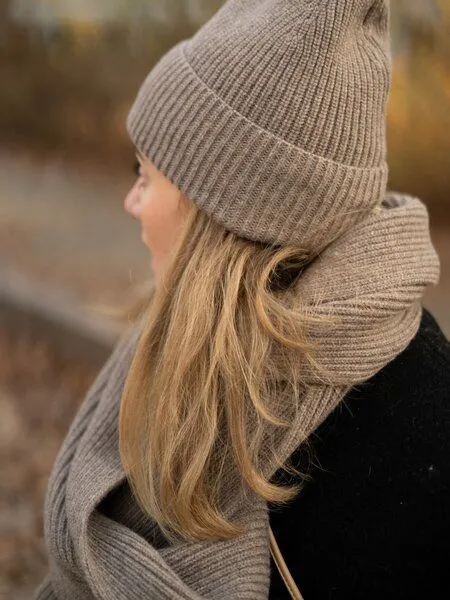 FUXBAU FUXBAU Merino Mütze, Braunmeliert, – Produktbild 4 von 4