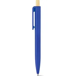 hi!dea™ hi!dea™ ZARA. Kugelschreiber aus ABS mit Bambusdruckknopf, Blau, – Produktbild 1 von 1