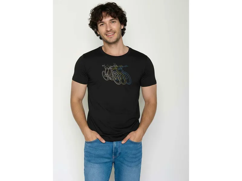 GreenBomb GREENBOMB Race Guide - Sportliches T-Shirt aus Bio-Baumwolle / hochwertiger Print / GOTS / Fair & Vegan, Schwarz (schwarz), – Produktbild 1 von 5