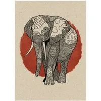 matabooks matabooks® A6 Postkarte mit Tiermotiv aus nachhaltigem Graspapier – Wildlife, Elefant, – Produktbild 1 von 1