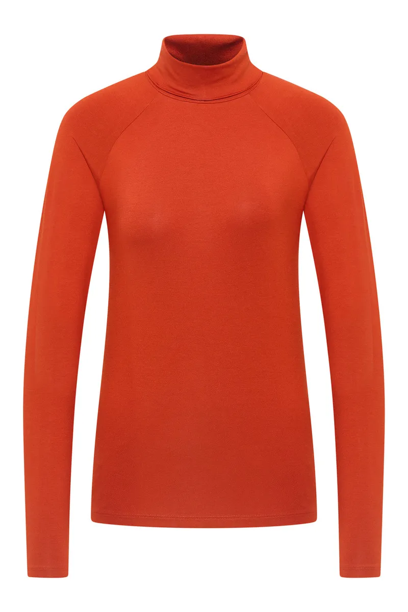 Tranquillo Feminines EcoVero™-Shirt - rooibos / S – Produktbild 1 von 1