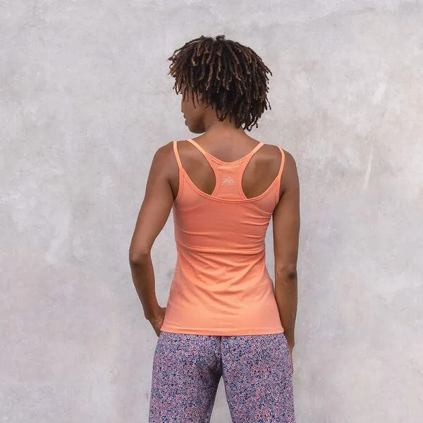 Jaya Jaya JANE UNI - Damen - Top für Yoga aus Biobaumwolle, Melon/orange, – Produktbild 3 von 4