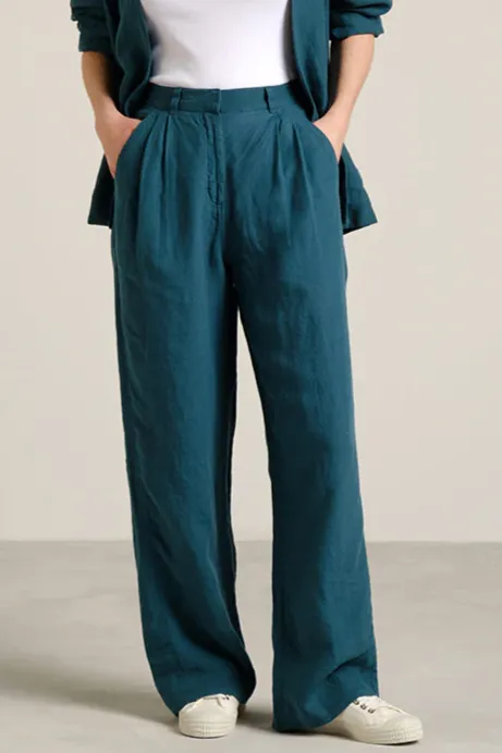 Dedicated DEDICATED Damen vegan Hose Vickleby Green, Teal, – Produktbild 2 von 2