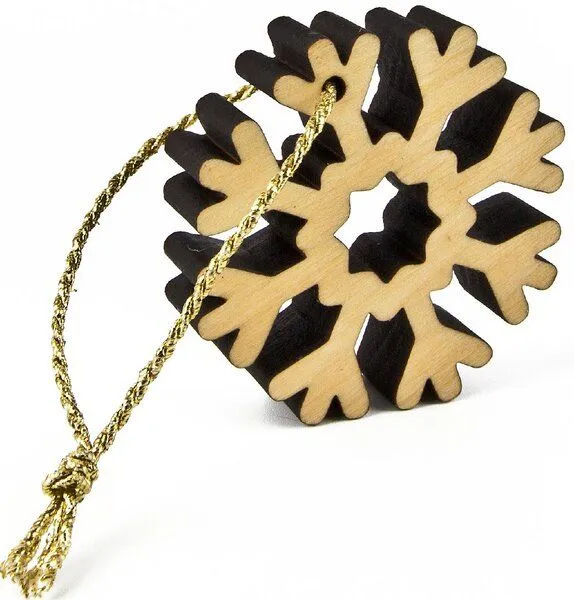 ReineNatur ReineNatur Christbaumanhänger – Schneeflocken – 2er-Set – Produktbild 1 von 1