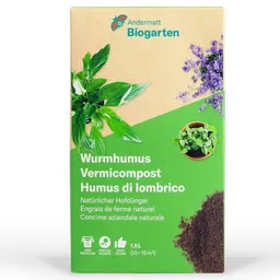 Andermatt Biogarten Andermatt Biogarten Wurmhumus – natürlicher Dünger zur Bodenverbesserung für Zimmerpflanzen, Balkon und Garten – Produktbild 1 von 1