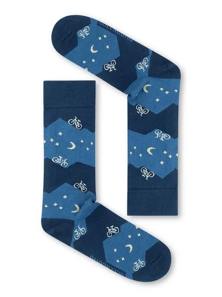 GreenBomb GREENBOMB Bike Night Socks - Lässige Socken aus Bio-Baumwoll Mix / hochwertiger Print / Fair & Vegan, Weiß (mix), – Produktbild 2 von 2